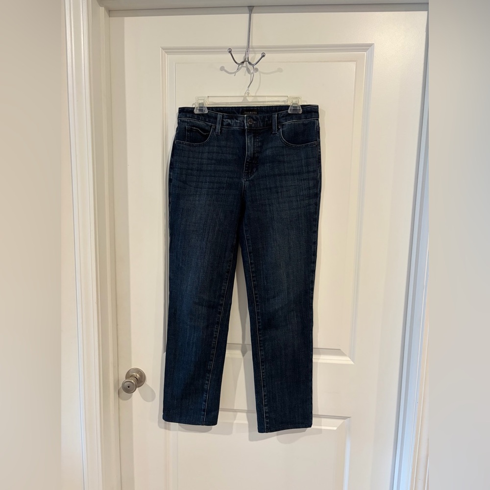 Talbots Straight Leg Jeans Size 4 Dark Wash